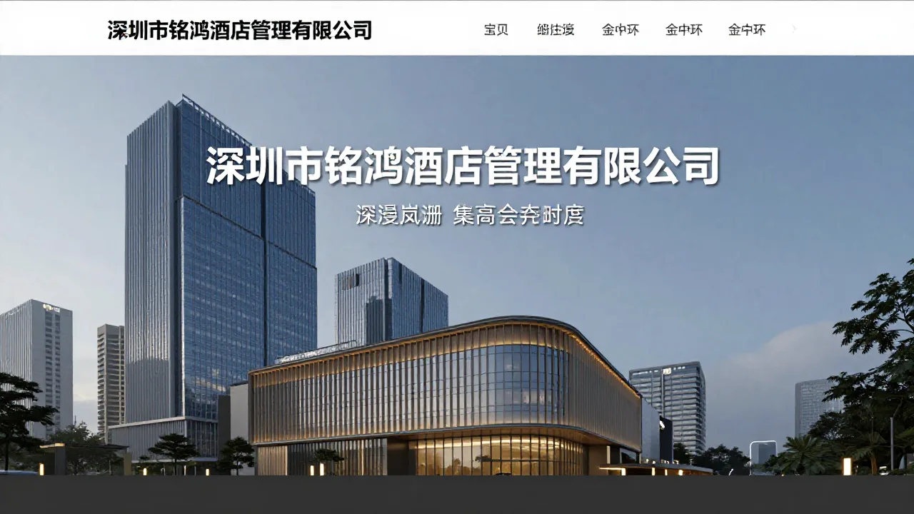 深圳市铭鸿酒店管理有限公司 首页主视觉